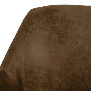 Fauteuil Glud antieke leerlook - Chocoladebruin