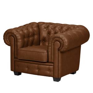 Fauteuil Gowen I Cuir synthétique - Cognac