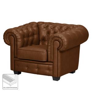 Fauteuil Gowen I Cuir synthétique - Cognac