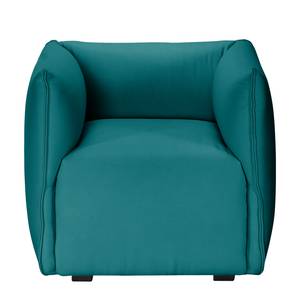 Fauteuil Grady I geweven stof - Petrolblauw