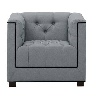 Fauteuil Grand Duo Tissu Tissu Selva : Gris argenté