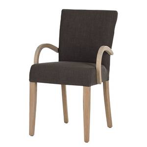 Gestoffeerde stoel Great Dane geweven stof steenkoolkleurig