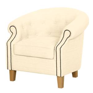 Fauteuil Great Hale I geweven stof Licht beige