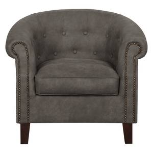 Fauteuil Great Hale III Aspect cuir ancien - Anthracite clair