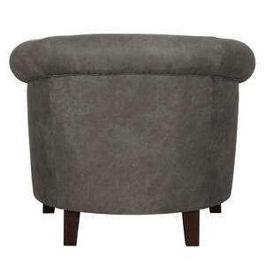 Fauteuil Great Hale III Aspect cuir ancien - Anthracite clair