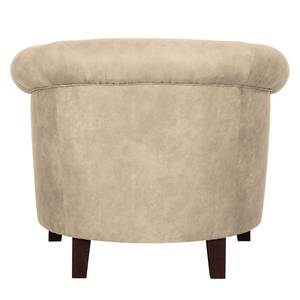 Fauteuil Great Hale III antieke leerlook Warm beige