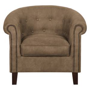 Fauteuil Great Hale III antieke leerlook Latte Macchiattokleurig