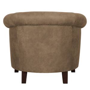 Fauteuil Great Hale III antieke leerlook Latte Macchiattokleurig