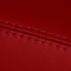 Fauteuil Grimsby Cuir véritable rouge