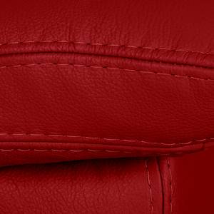 Fauteuil Grimsby Cuir véritable rouge