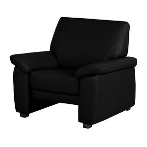 Fauteuil Grimsby Cuir véritable noir