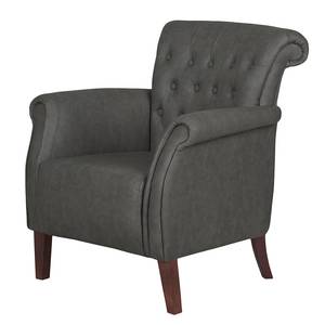 Fauteuil Harmonia Cuir synthétique - Anthracite