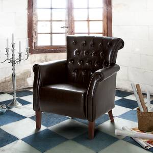 Fauteuil Harmonia Cuir synthétique marron