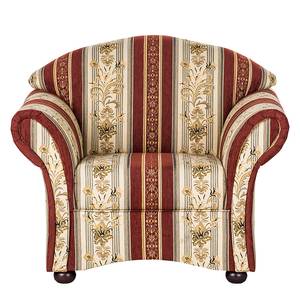 Fauteuil Henry Tissu beige / bordeaux