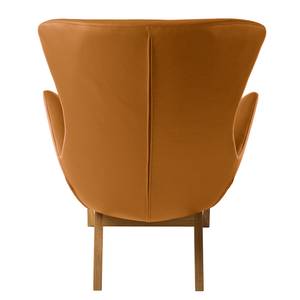 Fauteuil Hepburn I Cuir véritable - Chêne - Cuir véritable Neka Cognac - Cuir véritable Neka : Cognac - Chêne foncé