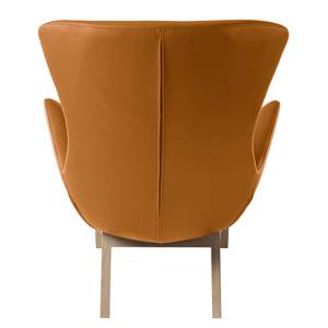 Fauteuil Hepburn I echt leer - Echt leer Neka: Cognackleurig - Lichte eikenhouten