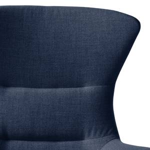 Fauteuil Hepburn I Tissu - Noir - Tissu Milan Bleu foncé - Tissu Milan : Bleu foncé - Noir