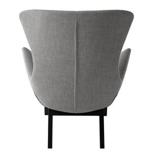 Fauteuil Hepburn I Tissu - Noir - Tissu Milan Gris clair - Tissu Milan : Gris clair - Noir