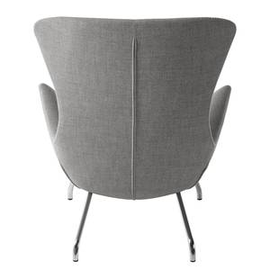 Fauteuil Hepburn II Tissu - Chrome - Tissu Milan Gris clair - Tissu Milan : Gris clair - Chrome brillant