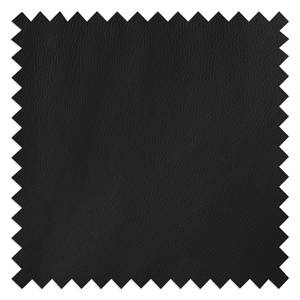 Fauteuil Hepburn II Tissu / Cuir véritable - Gris clair / Noir - Noir
