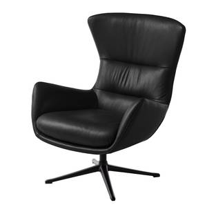 Fauteuil Hepburn III Cuir véritable - Noir - Cuir véritable Neka Noir - Cuir véritable Neka : Noir - Noir