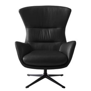 Fauteuil Hepburn III Cuir véritable - Cuir véritable Neka : Noir - Noir