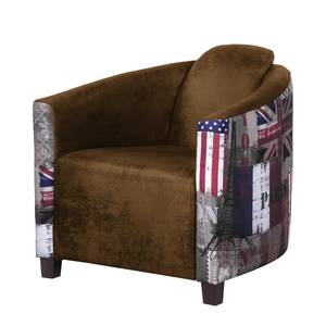 Fauteuil Hineston antieke leerlook - Metropolen/bruin