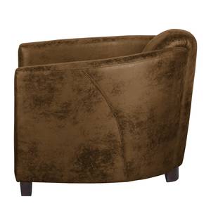 Fauteuil Hineston antieke leerlook - Bruin