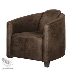 Fauteuil Hineston Aspect cuir vieilli - Marron foncé