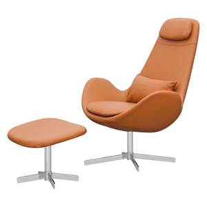 Sessel Houston I Echtleder Echtleder Neka: Cognac - Chrom