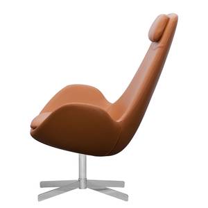 Sessel Houston I Echtleder Echtleder Neka: Cognac - Chrom