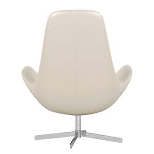 Fauteuil Houston I Cuir véritable Cuir véritable Neka : Crème - Chrome