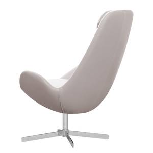 Fauteuil Houston I Cuir véritable Cuir véritable Neka : Gris clair - Chrome