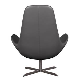 Fauteuil Houston I Cuir véritable Cuir véritable Neka : Gris - Acier inoxydable