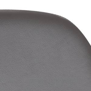 Fauteuil Houston I Cuir véritable Cuir véritable Neka : Gris - Acier inoxydable