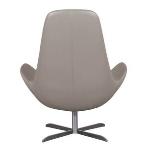 Fauteuil Houston I Cuir véritable Cuir véritable Neka : Gris clair - Acier inoxydable