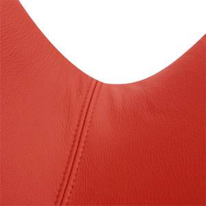 Fauteuil Houston I Cuir véritable Cuir véritable Neka : Rouge - Acier inoxydable