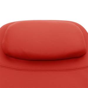 Fauteuil Houston I Cuir véritable Cuir véritable Neka : Rouge - Acier inoxydable