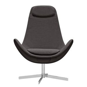 Fauteuil Houston I Tissu Tissu Anda II : Anthracite - Chrome