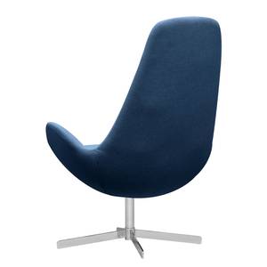 Fauteuil Houston I geweven stof Geweven stof Anda II: Blauw - Chrome