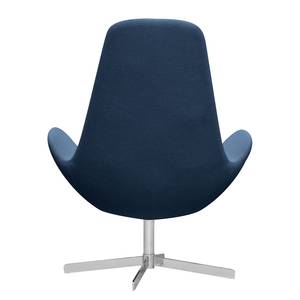 Fauteuil Houston I geweven stof Geweven stof Anda II: Blauw - Chrome