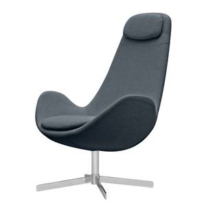 Fauteuil Houston I geweven stof Geweven stof Anda II: Grijs - Chrome