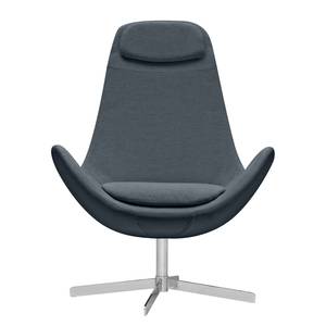 Fauteuil Houston I geweven stof Geweven stof Anda II: Grijs - Chrome