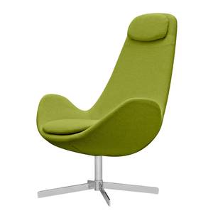 Fauteuil Houston I geweven stof Geweven stof Anda II: Groen - Chrome