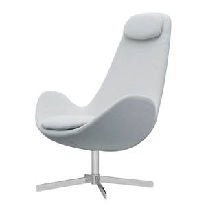 Fauteuil Houston I geweven stof Geweven stof Anda II: Zilverkleurig - Chrome