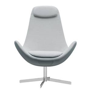 Fauteuil Houston I geweven stof Geweven stof Anda II: Zilverkleurig - Chrome