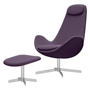 Fauteuil Houston I geweven stof Geweven stof Anda II: Paars - Chrome