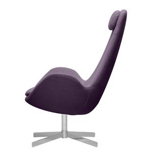 Fauteuil Houston I geweven stof Geweven stof Anda II: Paars - Chrome