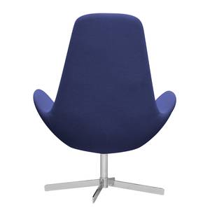 Fauteuil Houston I Tissu Tissu Milan : Bleu foncé - Chrome