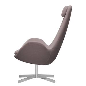 Fauteuil Houston I geweven stof Geweven stof Milan: Grijs-Marron - Chrome